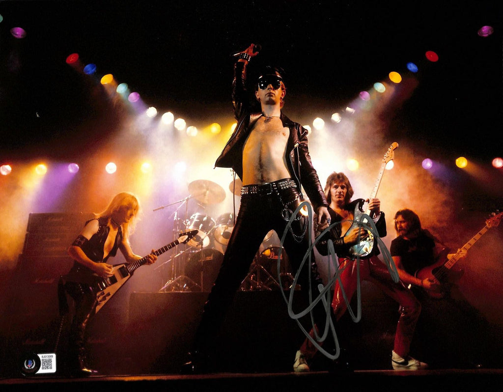 Rob Halford Judas Priest Signed Concert Photo 11x14 Beckett Authenticated0