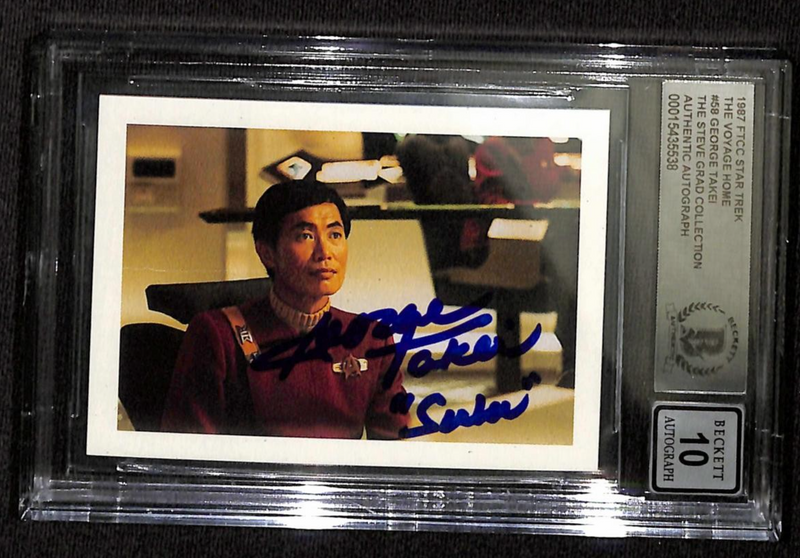 George Takei Signed Star Trek #58 The Voyage Home Card Beckett AUTO 100