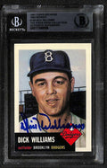 Dick Williams Signed 1991 Topps Archives 1953 Reprint Dodgers Card Beckett0