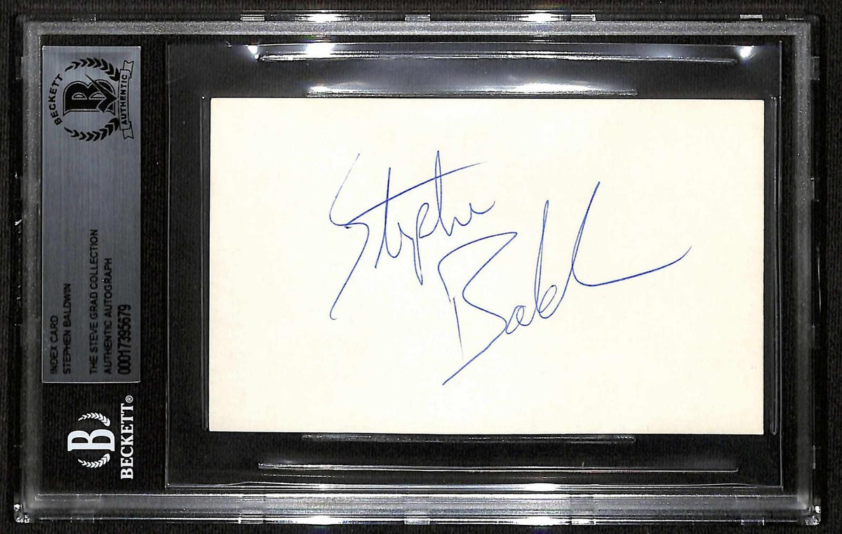 Stephen Baldwin Signed Index Card BECKETT0