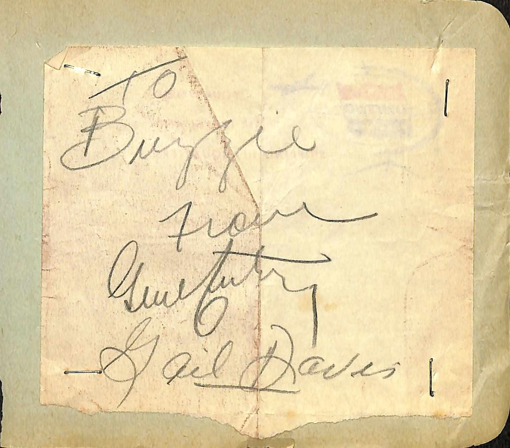 Gene Autry & Gail Davis Annie Oakley Signed Vintage Cut BECKETT0