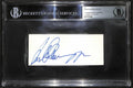 Arnold Schwarzenegger VINTAGE Signed Cut 1988 Beckett Slab0