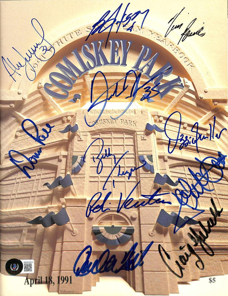 1991 Chicago White Sox Multi-Signed Program 11 Sigs! BECKETT LOA0