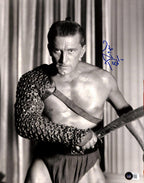 Kirk Douglas Signed Spartacus B&W Photo 11x14 Beckett Authenticated0