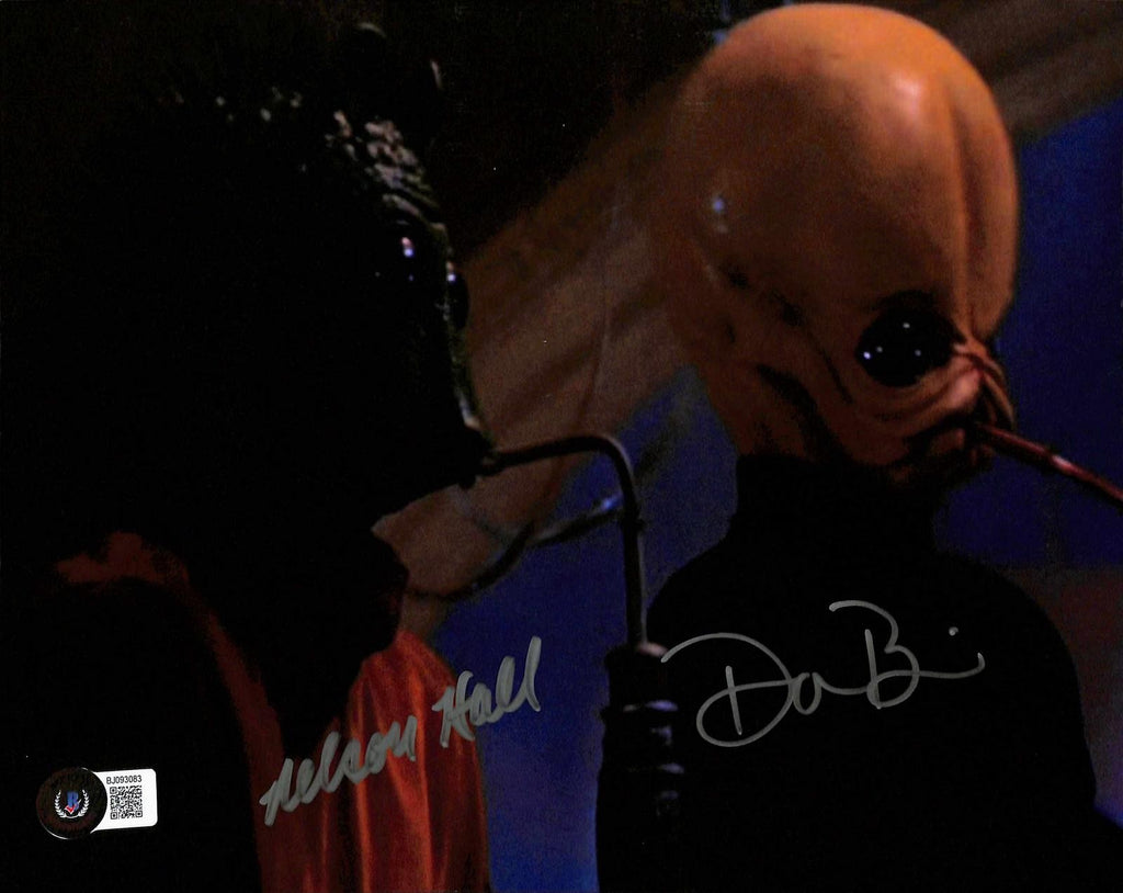 Nelson Hall & Don Bies Signed Star Wars ROTJ Jedi Rocks 8x10 Photo Beckett0