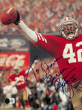 Ronnie Lott signed 49ers HOF magazine photo Beckett0