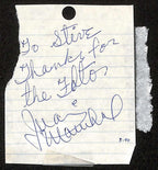 Juan Marichal Signed Handwritten Note Beckett Authenticated0