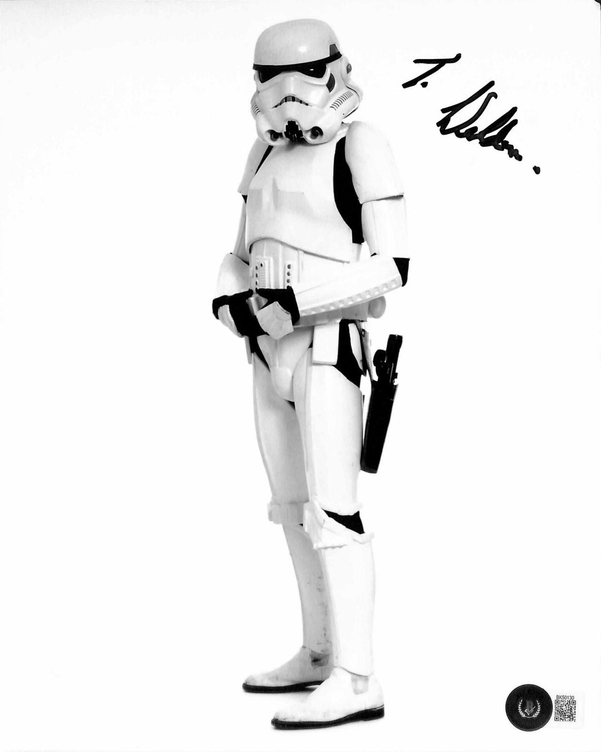 Tommy Weldin Signed Star Wars Stormtrooper 8x10 Photo Beckett0
