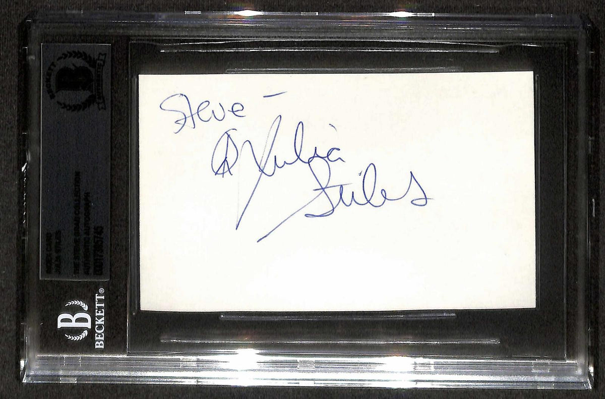 Julia Stiles Signed Index Card BECKETT0
