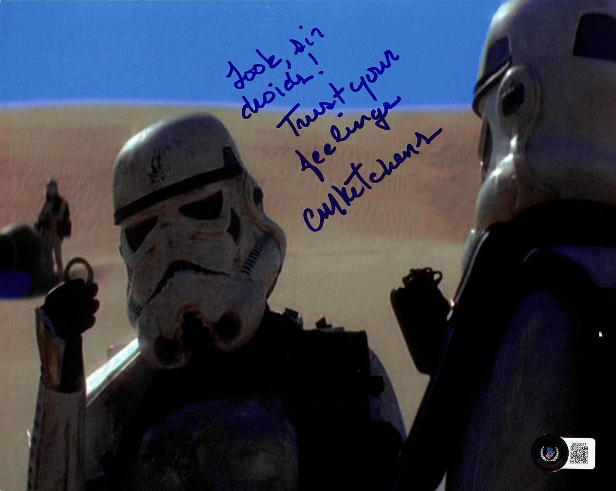 Colin Michael Kitchens Signed & Insc Star Wars Stormtrooper Photo 8x10 Beckett0