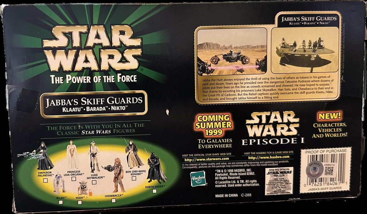 Star Wars Jabba's Skiff Guards Multi-Signed Action Figure Beckett 6 Auto's!1