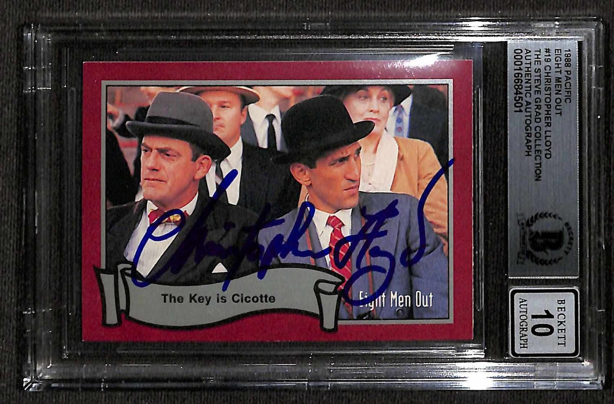 Christopher Lloyd Signed Eight Men Out Trading Card #19 Beckett Autograph 100