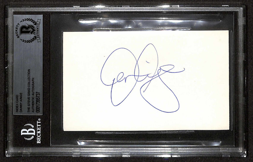 Danny Ainge Boston Celtics & Blue Jays Signed 3x5 Index Card BECKETT0