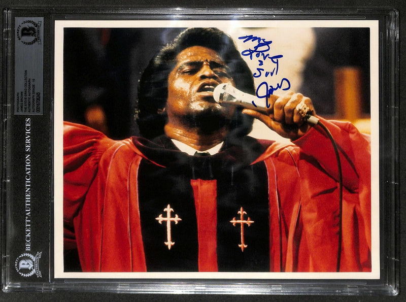 James Brown Reverend James The Blues Brothers Signed 8x10 Photo BECKETT AUTO 100
