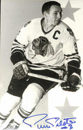 Pierre Pilote Signed Chicago Blackhawks Postcard Beckett Authenticated0