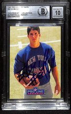 Ed McCaffrey Broncos Signed 1991 Pro Line Portraits Card Beckett Auto 100