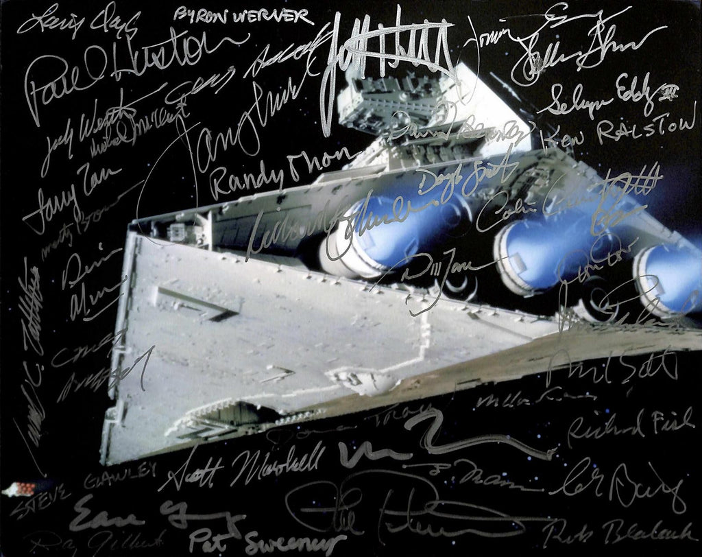 Star Wars ILM Star Destroyer Multi-Signed 8x10 Photo 39 Sigs! BECKETT0