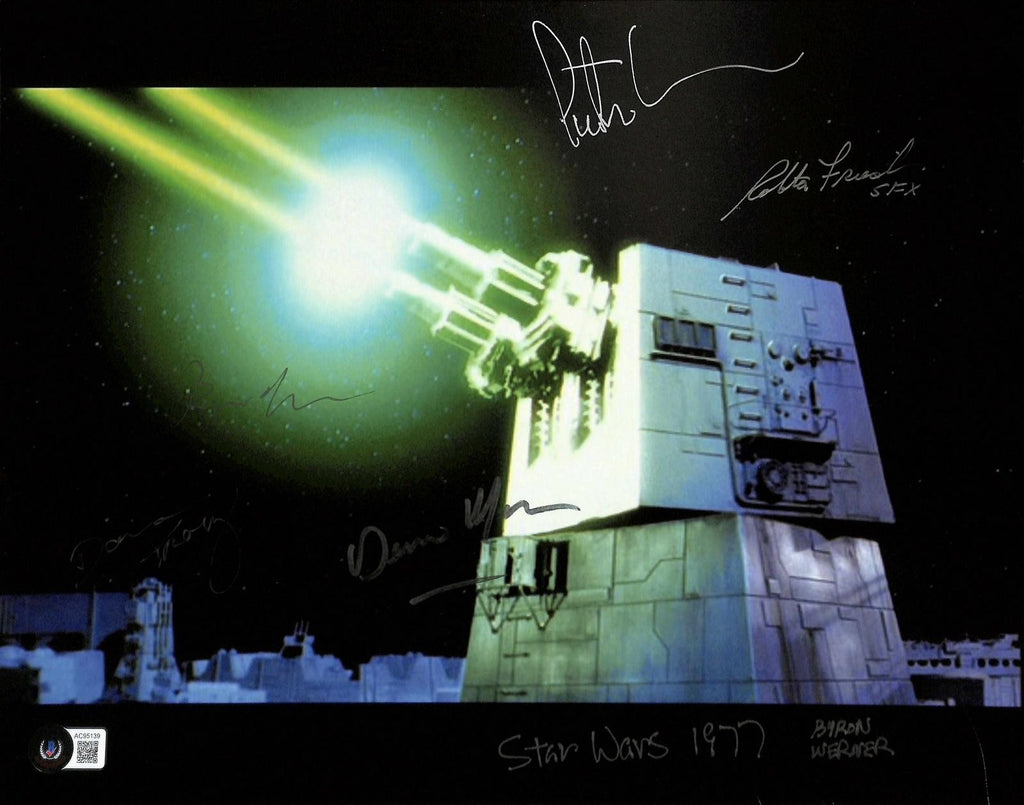 Star Wars ILM VFX Artists Multi-Signed Photo 11x14 6x Auto Beckett0