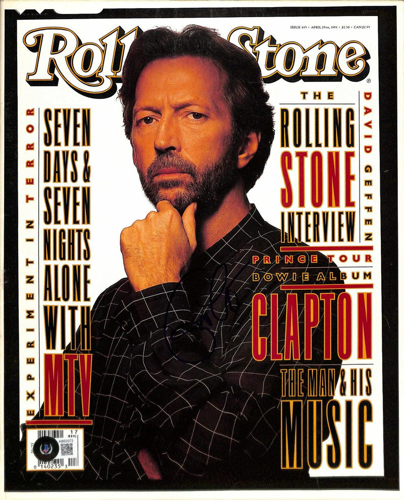 Eric Clapton Signed April 23, 1994 Rolling Stone Full Magazine BECKETT LOA0