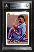 Ivan Calderon Signed 1992 Upper Deck Expos Trading Card Beckett0