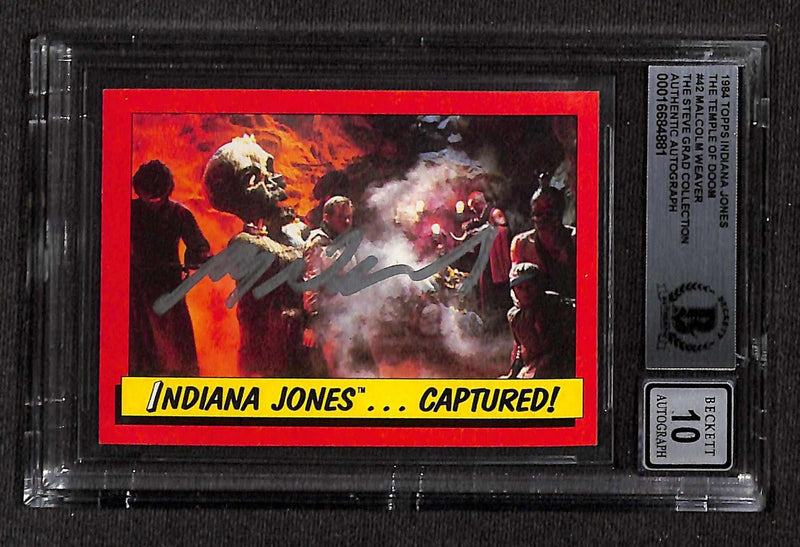 Malcolm Weaver Signed 1984 Topps Indiana Jones Trading Card Beckett Auto 100