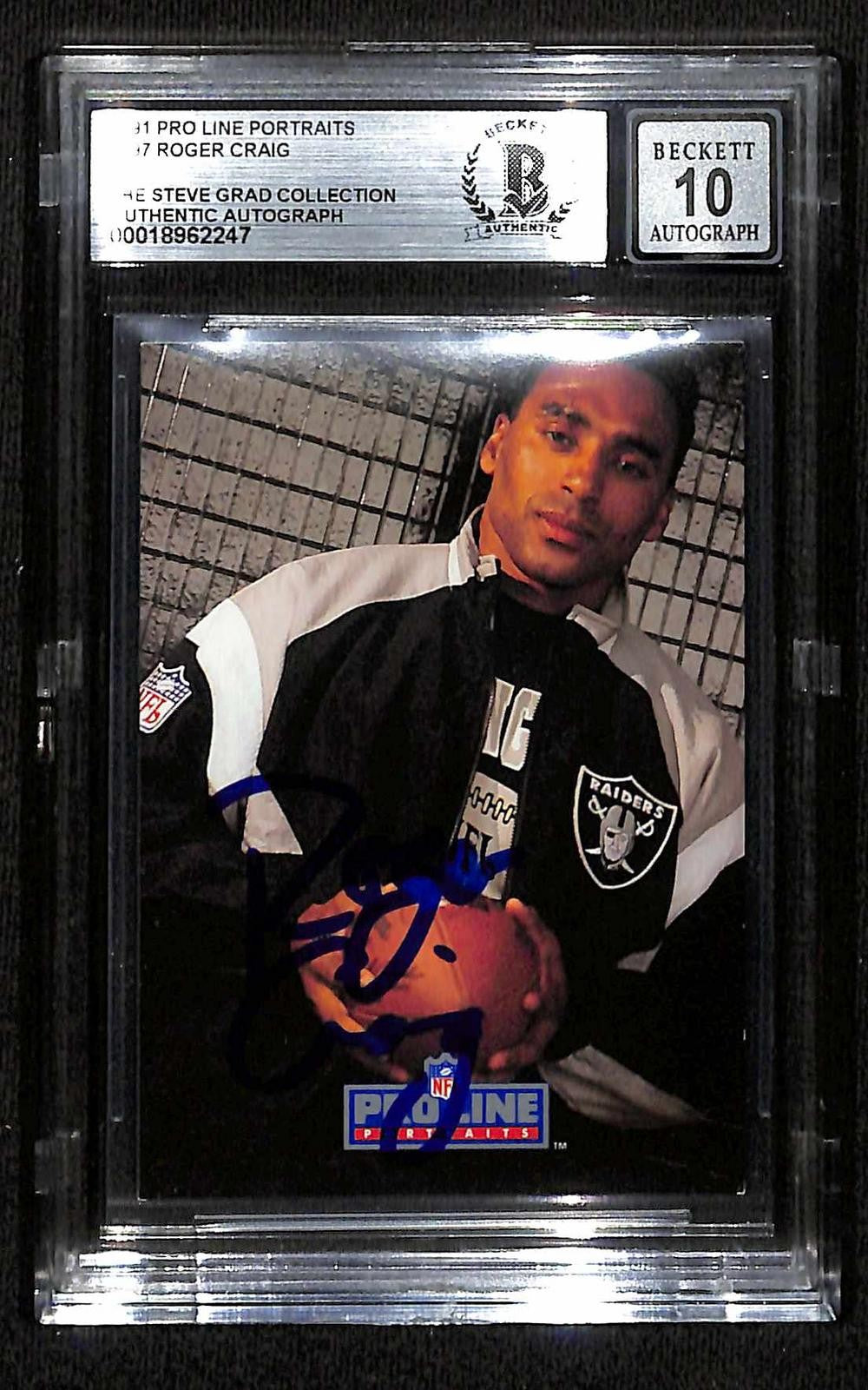 Roger Craig 49er's Signed 1991 Pro Line Portraits Card Beckett Auto 100