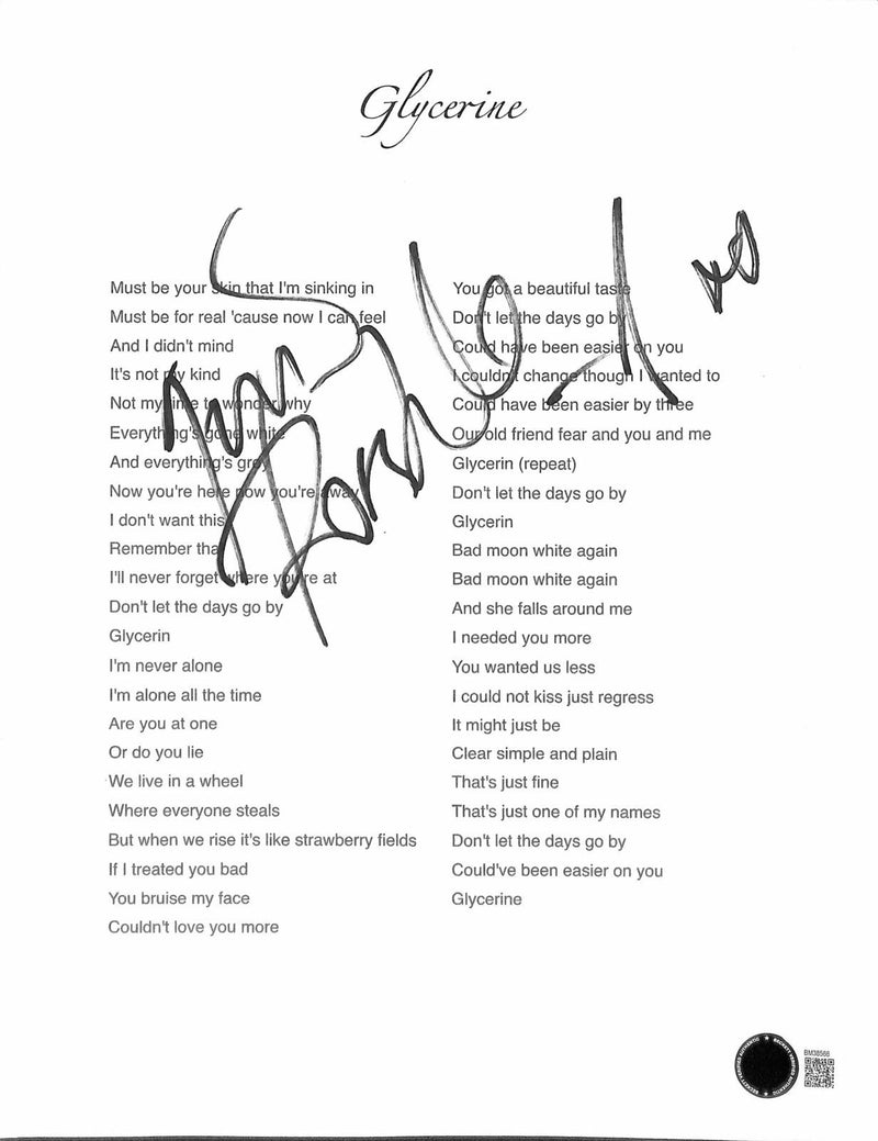 Gavin Rossdale Signed Script Cover BECKETT0