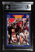 Charles Mann Redskins Signed 1989 Pro Set Football Card Beckett Auto0