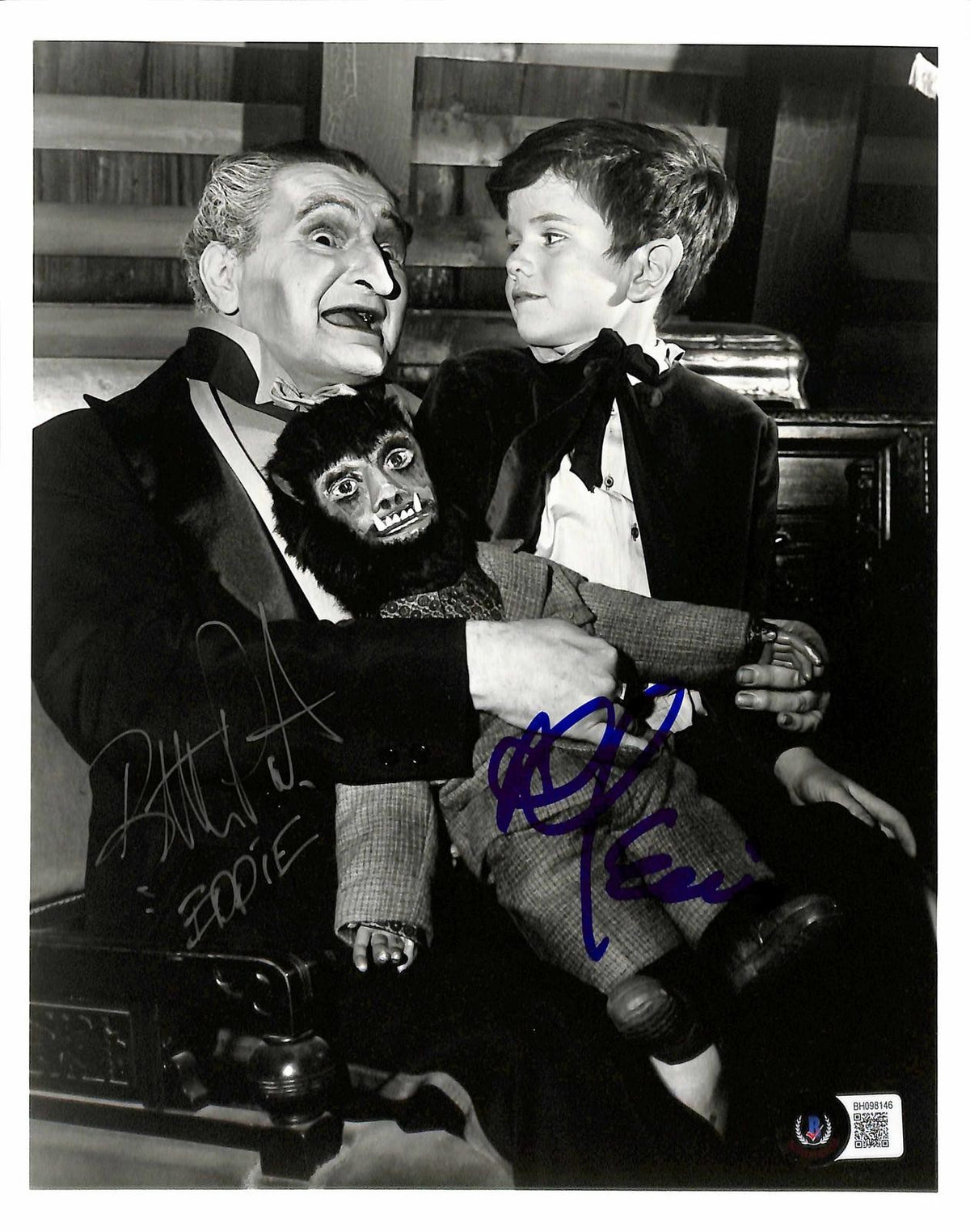 Butch Patrick & Al Lewis The Munsters Signed 8x10 Photograph Beckett0