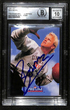 Boomer Esiason Bengals Signed 1991 Pro Line Portraits Card BAS Auto 100