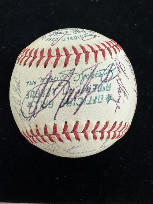 1972 Boston Red Sox Team Signed Baseball Fisk Rookie Year Beckett LOA1