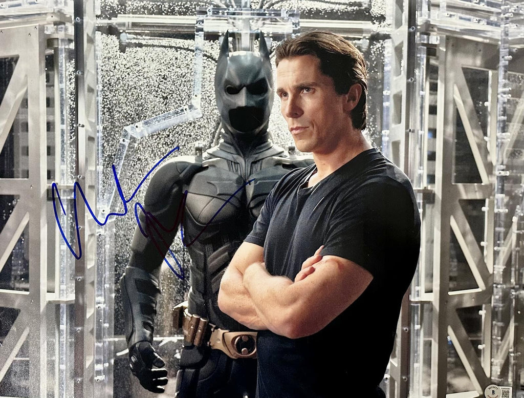 Christian Bale Signed Batman 16x20 Photo Beckett Authenticated0