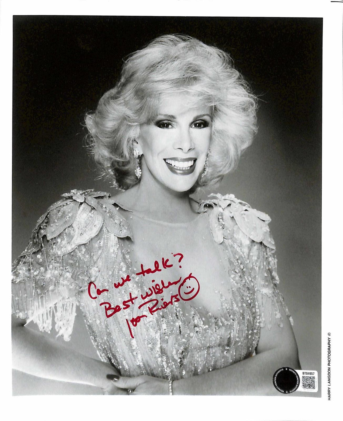 Joan Rivers Signed and Inscribed 8x10 Photo BECKETT0