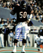 Mike Singletary Signed Bears 11x14 Photo w/ Multi Inscriptions Beckett0