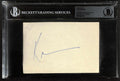 Kevin Costner Yellowstone Signed Index Card Beckett Slabbed Autograph0