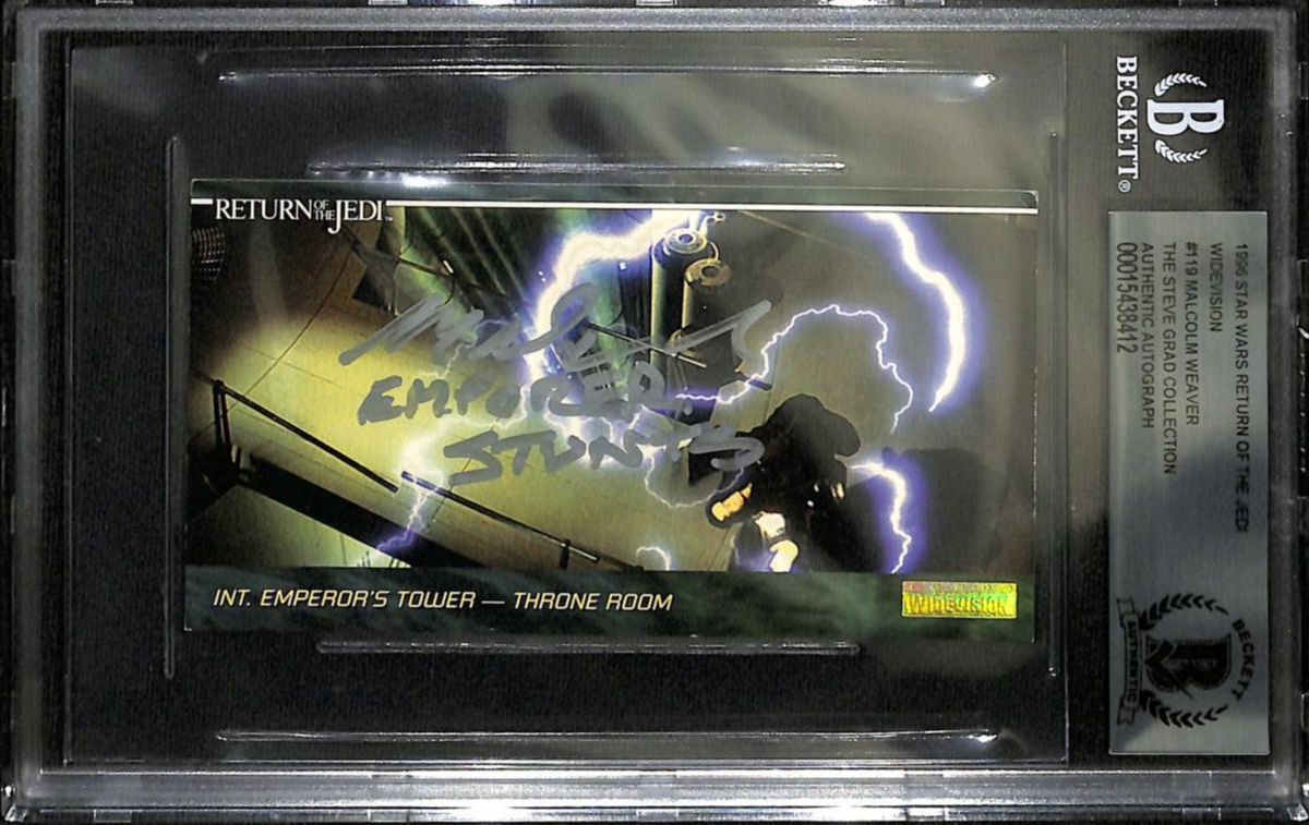 Malcolm Weaver Signed Star Wars ROTJ Widevision Card Beckett0