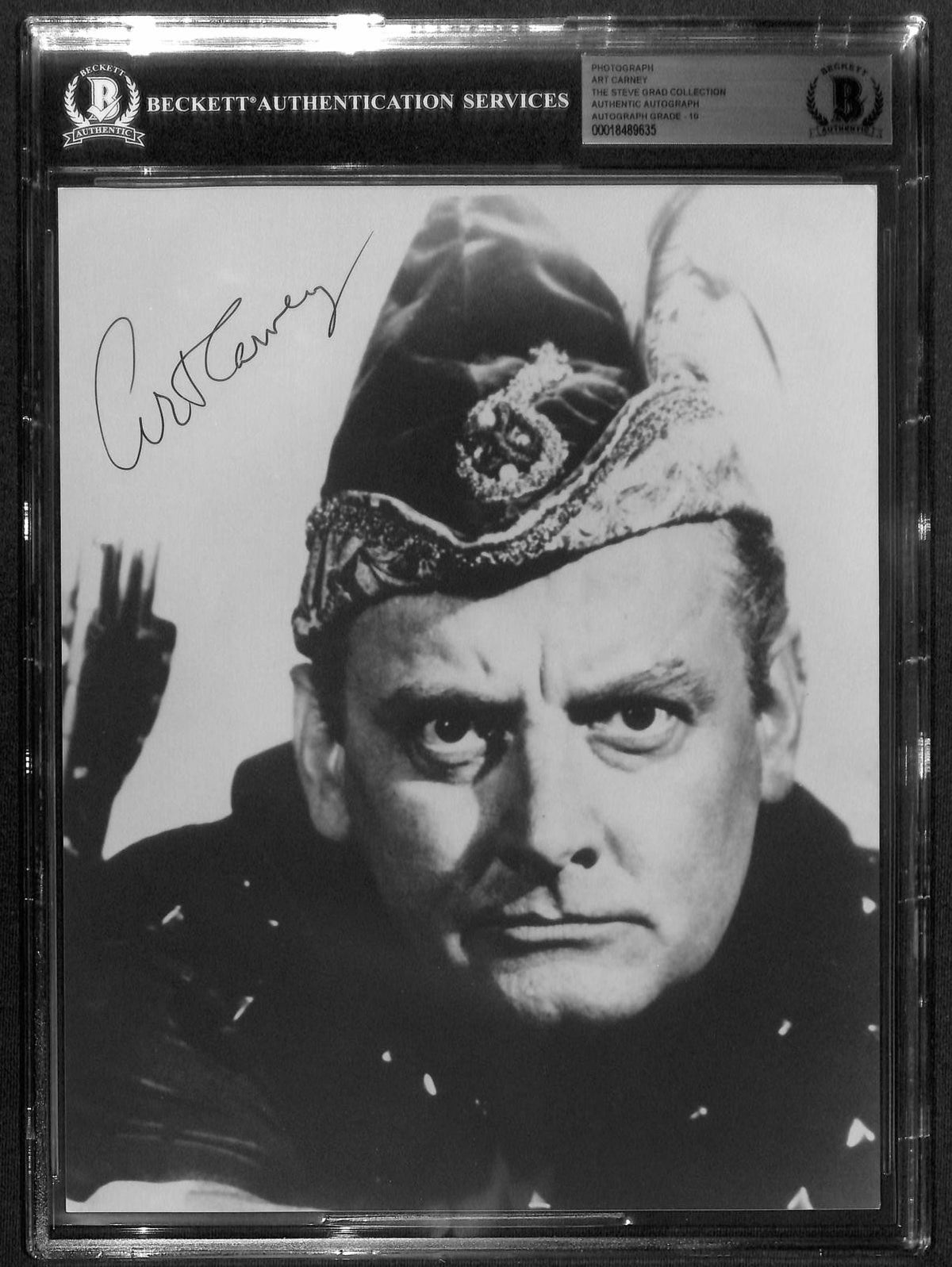 Art Carney Batman Signed 8x10 Photograph Beckett Encapsulated0