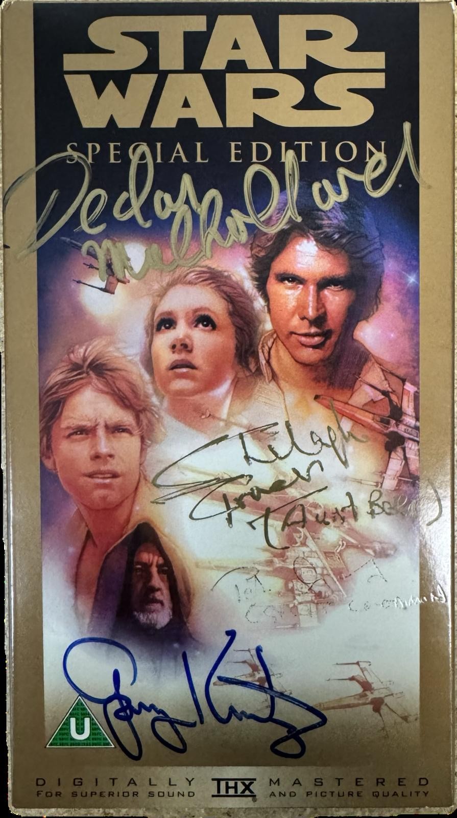 Star Wars Multi-Signed VHS Cover Kurtz, Diamond, Fraser - Beckett LOA0