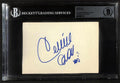 Celine Dion Singer Titanic Signed 5x7 Index Card Beckett Autograph0