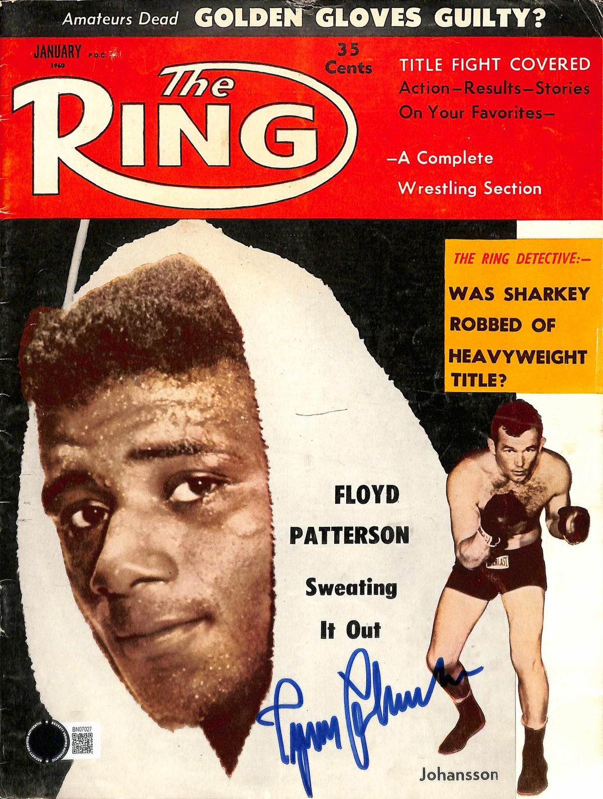 Ingemar Johansson Signed The Ring Magazine Cover Beckett0