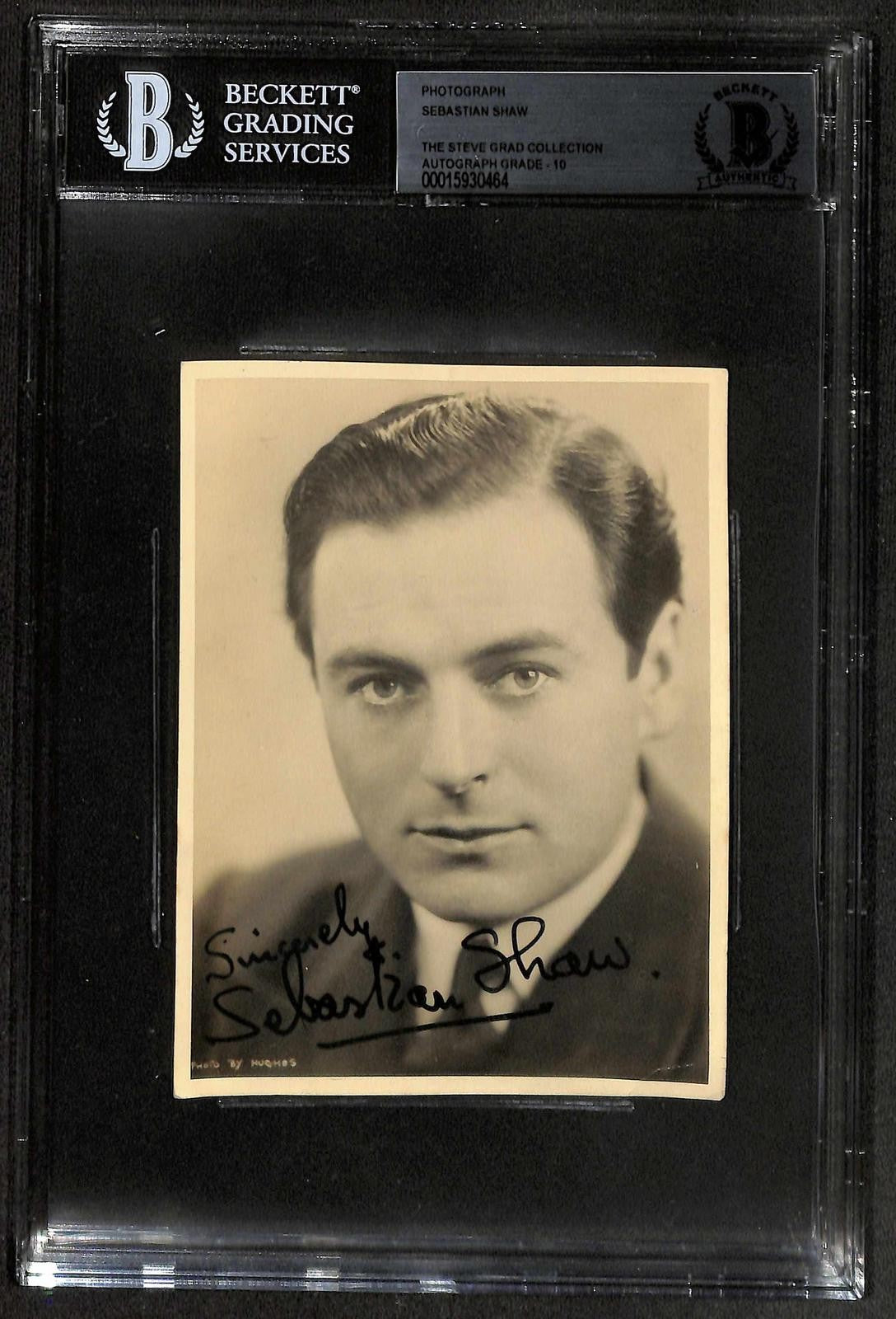 Sebastian Shaw Darth Vader Signed Vintage Small Photograph Beckett Slab Auto 100