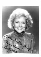 Betty White Signed Inscribed Black and White Photograph 8x10 Beckett0