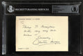 Chester Morris Boston Blackie Signed Index Card Beckett Slabbed Autograph0