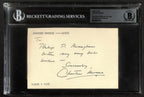 Chester Morris Boston Blackie Signed Index Card Beckett Slabbed Autograph0