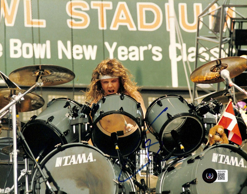Lars Ulrich Metallica Early 1980's Signed Photo 8x10 Beckett Authenticated0