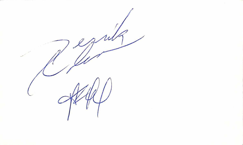 Derrick Coleman Signed Index Card Beckett Authenticated0
