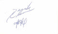 Derrick Coleman Signed Index Card Beckett Authenticated0