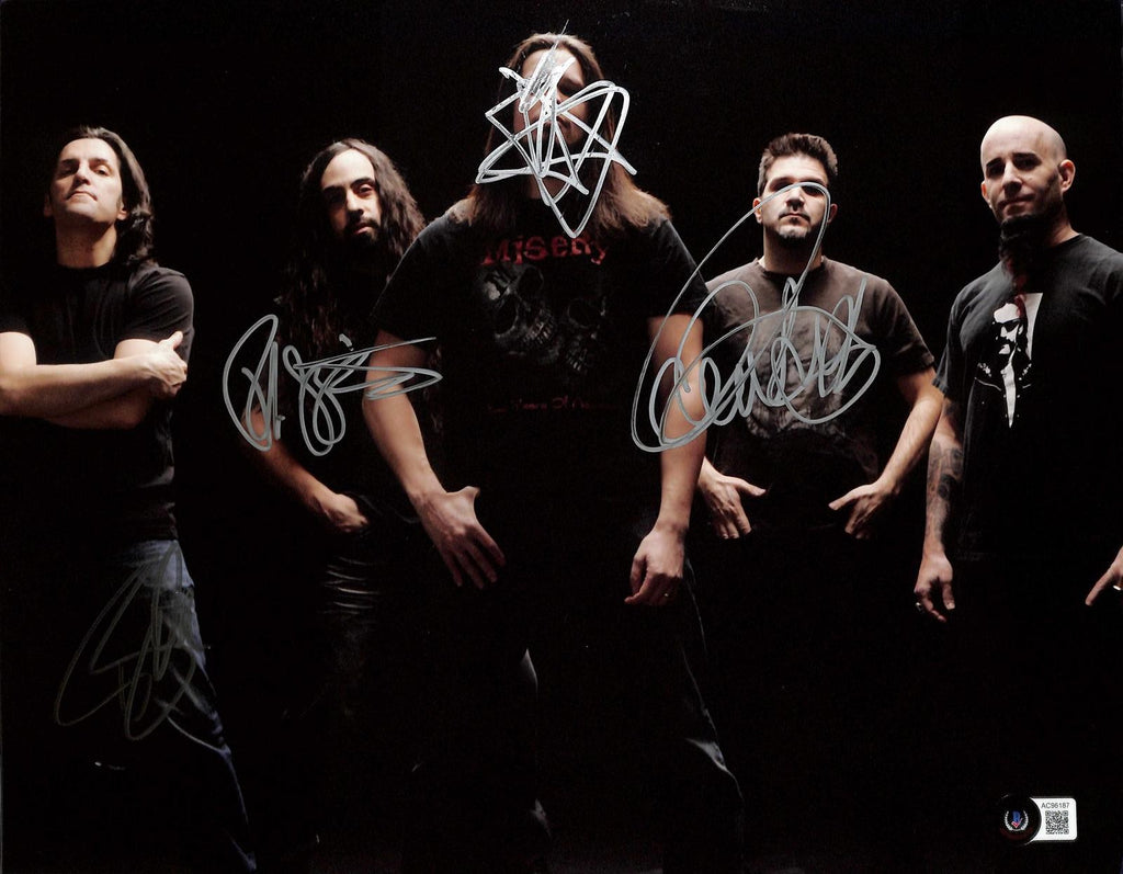 Anthrax Band X3 Signed Photograph 11x14 Beckett LOA0