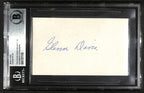 Glenn Davis Heisman Trophy Winner Signed Index Card Beckett Slabbed Autograph0