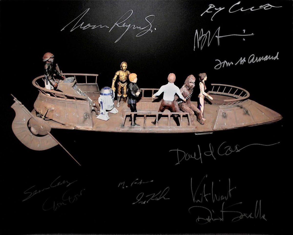 Star Wars ROTJ ILM Jabba's Skiff 8x10 Photo Multi-Signed by 11! Beckett0
